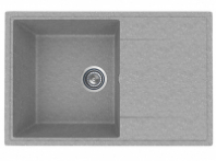 Мойка Модель GR 735-003 (светло-серый) матовая без отверстия под смеситель SOFT-TOUCH 735*475*175 с сифоном GOTA ROCIO