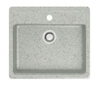 Мойка Джекки (светл.сер) глянец 570х505х200 с сифоном GOTA ROCIO