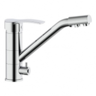 Смеситель Йоркшир д/кухни шар. с длинным изливом на две воды 11226 латунь GOLDEN FOX 1/10