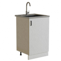 Тумба под мойку 500 белый мрамор