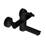 Смеситель д/ванны шар. с коротким изливом 016090 Графика черный, нерж.сталь GOTA ROCIO® 1/10