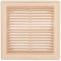Решетка вентиляционная вытяжная 190*190 АБС-пластик бежевая 1919В