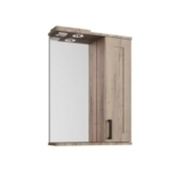 Шкаф зеркальный Мокко 800 прав (1 дверь) С крафт табачный/дуб санремо GOLDEN FOX