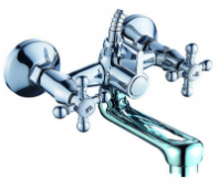 Смеситель д/ванны с 2-мя рукоятками, с коротким изливом Дельта 370333 АНТЕЙ 1/10