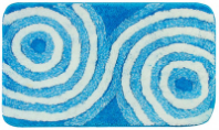 Ковер Delphinium коллекция "Круги" микрофибра 45х75см, голубой Ковер Delphinium коллекция "Круги" микрофибра 45х75см, голубой